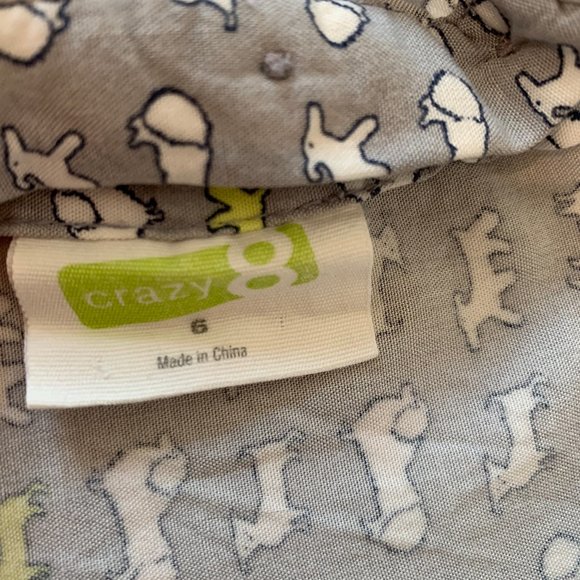 Crazy 8 dress with dog design fabric - size 6 - Picture 2 of 2